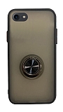 Dafoni Union Ring iPhone 7 / 8 Ultra Koruma Siyah Klf