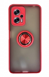 Dafoni Union Ring Xiaomi Poco X4 GT Süper Koruma Kırmızı Kılıf