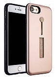 Eiroo Alloy Fit iPhone SE 2020 Selfie Yüzüklü Rose Gold Kılıf
