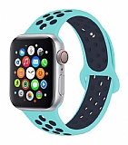 Eiroo Apple Watch 4 / Watch 5 Turkuaz Spor Kordon (40 mm)