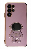 Eiroo Astronot Samsung Galaxy S23 Ultra Standl Mor Silikon Klf