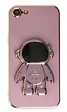 Eiroo Astronot iPhone 7 / 8 Standlı Mor Silikon Kılıf