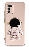 Eiroo Astronot Samsung Galaxy A03s Standl Pembe Silikon Klf