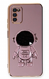 Eiroo Astronot Samsung Galaxy A03s Standl Mor Silikon Klf