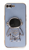 Eiroo Astronot iPhone 7 Plus / 8 Plus Standlı Mavi Silikon Kılıf