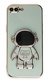 Eiroo Astronot iPhone 7 Plus / 8 Plus Standlı Yeşil Silikon Kılıf