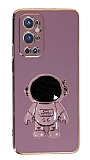 Eiroo Astronot OnePlus 9 Pro Standl Mor Silikon Klf