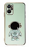 Eiroo Astronot Oppo A76 Standl Yeil Silikon Klf