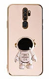 Eiroo Astronot Oppo A5 2020 / A9 2020 Standl Pembe Silikon Klf