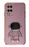 Eiroo Astronot Oppo A54 4G Standlı Mor Silikon Kılıf