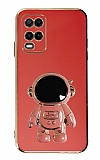 Eiroo Astronot Oppo A54 4G Standlı Kırmızı Silikon Kılıf