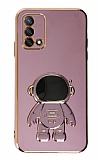 Eiroo Astronot Oppo A74 4G Standl Mor Silikon Klf