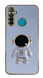Eiroo Astronot Realme 5i Standl Mavi Silikon Klf
