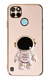 Eiroo Astronot Realme C21Y Standl Pembe Silikon Klf