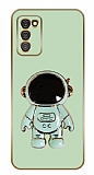 Eiroo Astronot Samsung Galaxy A02s Standl Silikon Yeil Klf
