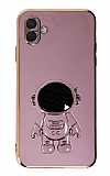 Eiroo Astronot Samsung Galaxy A04 Standl Mor Silikon Klf