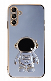 Eiroo Astronot Samsung Galaxy A04s Standl Mavi Silikon Klf