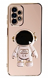 Eiroo Astronot Samsung Galaxy A23 Standlı Pembe Silikon Kılıf
