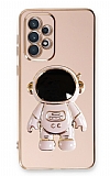 Eiroo Astronot Samsung Galaxy A33 5G Standl Pembe Silikon Klf