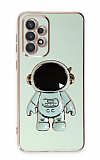 Eiroo Astronot Samsung Galaxy A33 5G Standl Yeil Silikon Klf