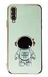 Eiroo Astronot Samsung Galaxy A50 Standlı Yeşil Silikon Kılıf