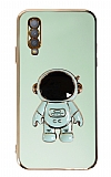 Eiroo Astronot Samsung Galaxy A70 Standl Yeil Silikon Klf
