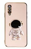 Eiroo Astronot Samsung Galaxy A70 Standl Pembe Silikon Klf