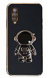 Eiroo Astronot Samsung Galaxy A70 Standlı Siyah Silikon Kılıf