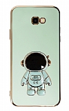 Eiroo Astronot Samsung Galaxy J4 Plus Standlı Yeşil Silikon Kılıf