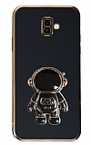 Eiroo Astronot Samsung Galaxy J6 Plus Standlı Siyah Silikon Kılıf