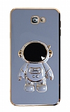 Eiroo Astronot Samsung Galaxy J7 Prime/J7 Prime 2 Standlı Mavi Silikon Kılıf