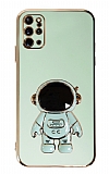 Eiroo Astronot Samsung Galaxy S20 Plus Standlı Yeşil Silikon Kılıf
