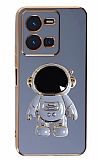 Eiroo Astronot vivo Y35 Standlı Mavi Silikon Kılıf