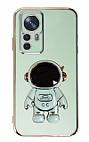 Eiroo Astronot Xiaomi 12T Standlı Yeşil Silikon Kılıf
