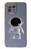 Eiroo Astronot Xiaomi Mi 11 Lite Standlı Mavi Silikon Kılıf