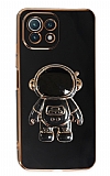 Eiroo Astronot Xiaomi Mi 11 Lite Standlı Siyah Silikon Kılıf