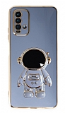Eiroo Astronot Xiaomi Poco M3 Standl Mavi Silikon Klf