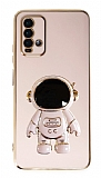 Eiroo Astronot Xiaomi Poco M3 Standl Pembe Silikon Klf
