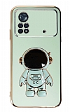 Eiroo Astronot Xiaomi Poco X4 Pro 5G Standl Yeil Silikon Klf