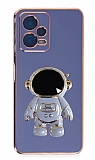 Eiroo Astronot Xiaomi Poco X5 5G Standl Mavi Silikon Klf