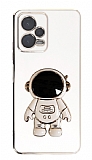 Eiroo Astronot Xiaomi Poco X5 5G Standl Beyaz Silikon Klf