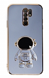 Eiroo Astronot Xiaomi Redmi 9 Standl Mavi Silikon Klf