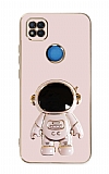 Eiroo Astronot Xiaomi Redmi 9C Standl Pembe Silikon Klf