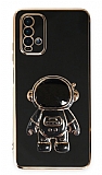 Eiroo Astronot Xiaomi Redmi 9T Standlı Siyah Silikon Kılıf