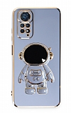 Eiroo Astronot Xiaomi Redmi Note 11 Standlı Mavi Silikon Kılıf