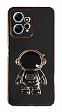 Eiroo Astronot Xiaomi Redmi Note 12 4G Standl Siyah Silikon Klf