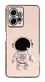Eiroo Astronot Xiaomi Redmi Note 12 4G Standl Pembe Silikon Klf