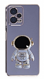 Eiroo Astronot Xiaomi Redmi Note 12 5G Standl Mavi Silikon Klf