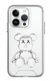 Eiroo Aynalı Ayıcık Standlı iPhone 14 Pro Ultra Koruma Kılıf