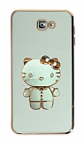 Eiroo Aynal Kitty Samsung Galaxy J7 Prime Standl Yeil Silikon Klf